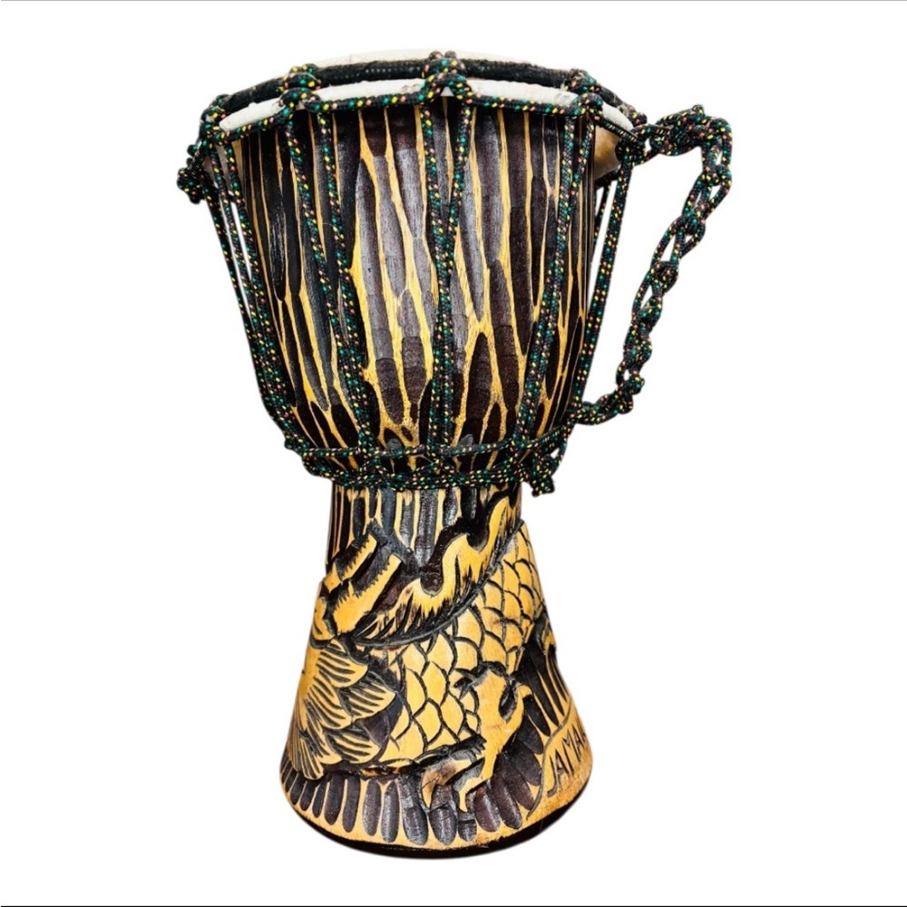 Handcrafted Jamaican Djembe Drum - Picture 4 of 8